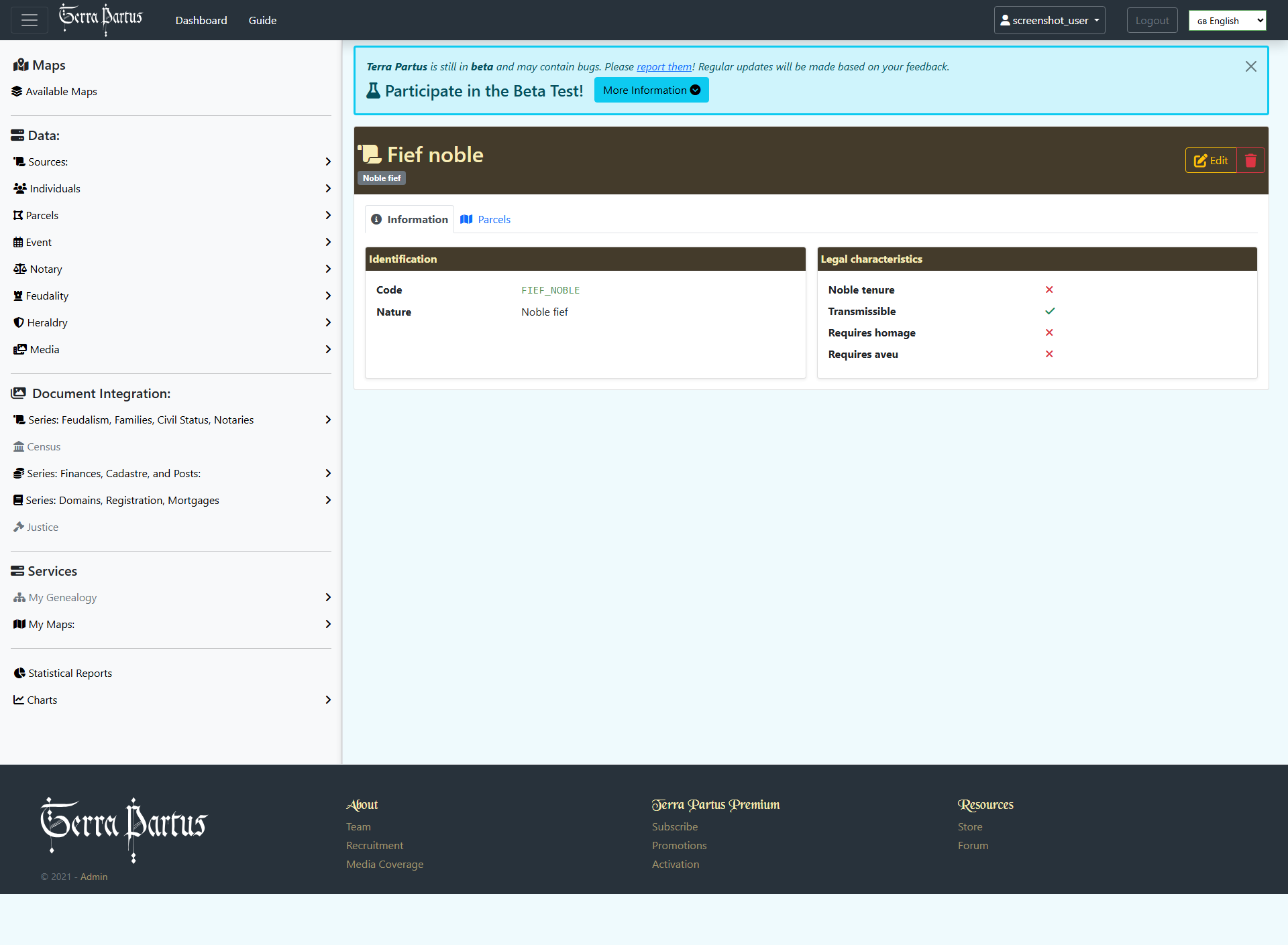 Fiche type de tenure