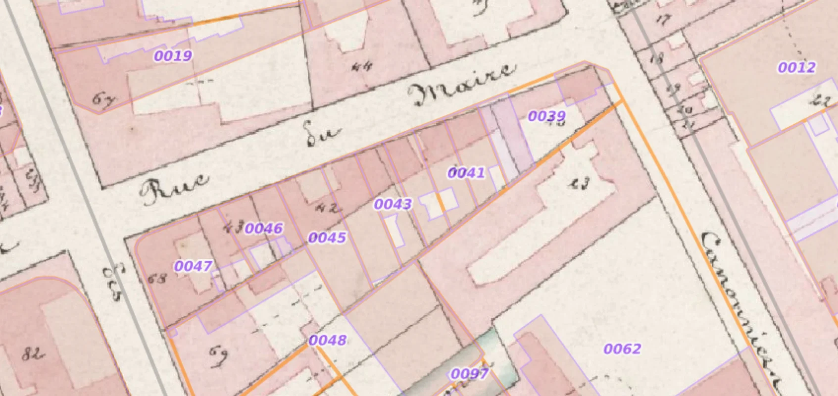 Modern cadastre over ancient