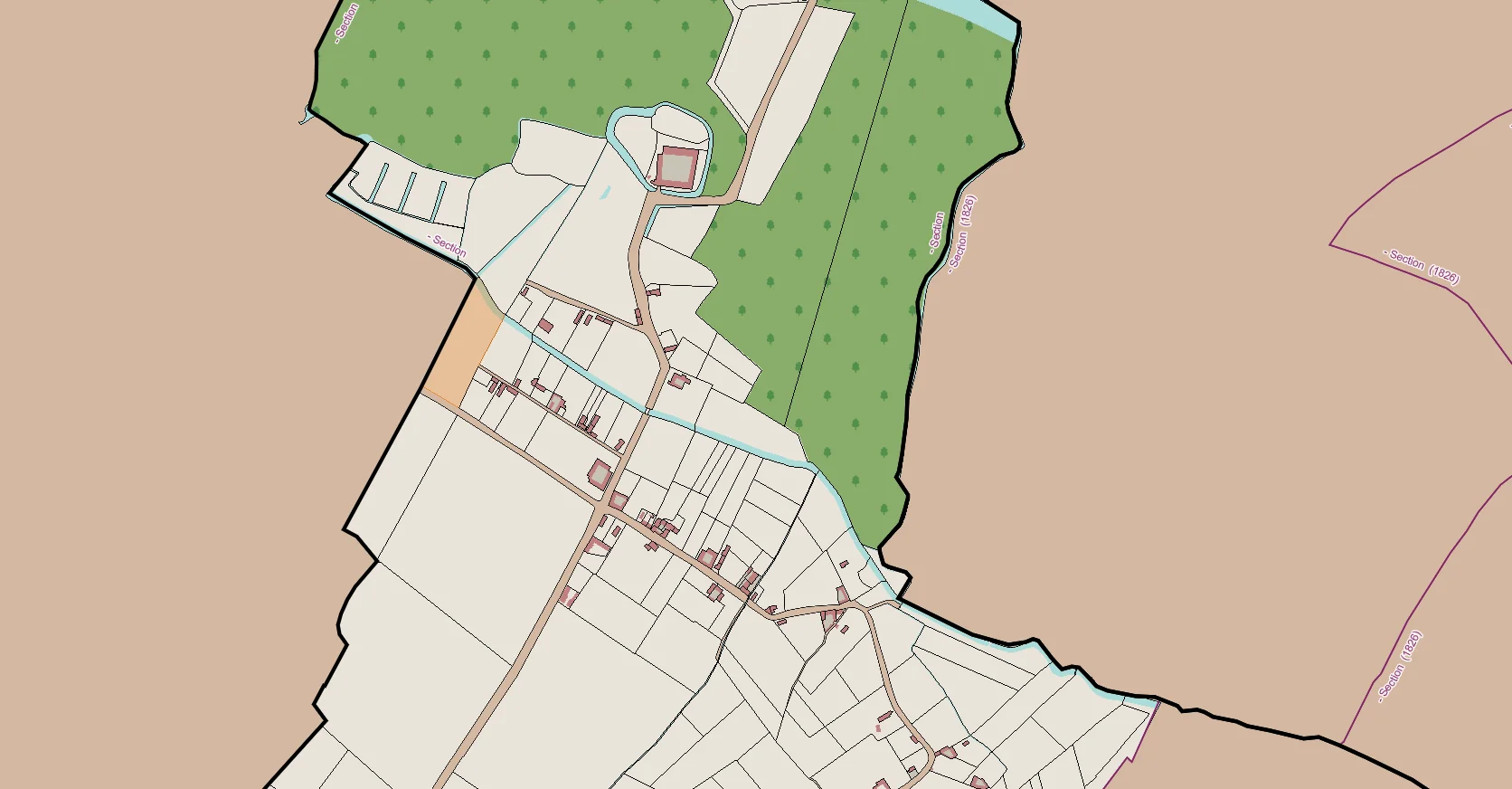 Flers commune — polygonized with typology colors