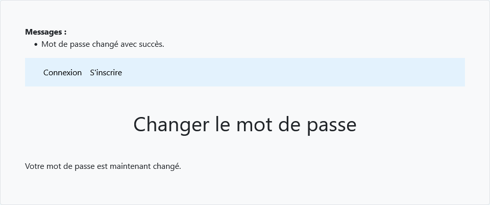 Capture d'écran de la page de connexion