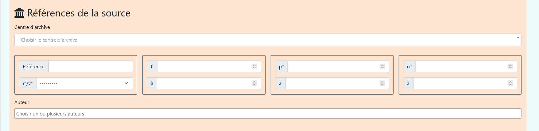 Capture d'écran de la fonctionnalité Créer une Source
