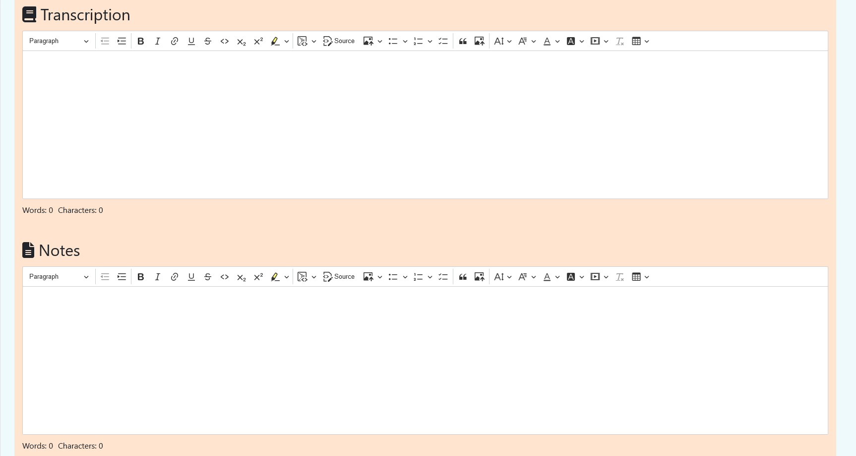 Capture d'écran de la fonctionnalité Créer une Source
