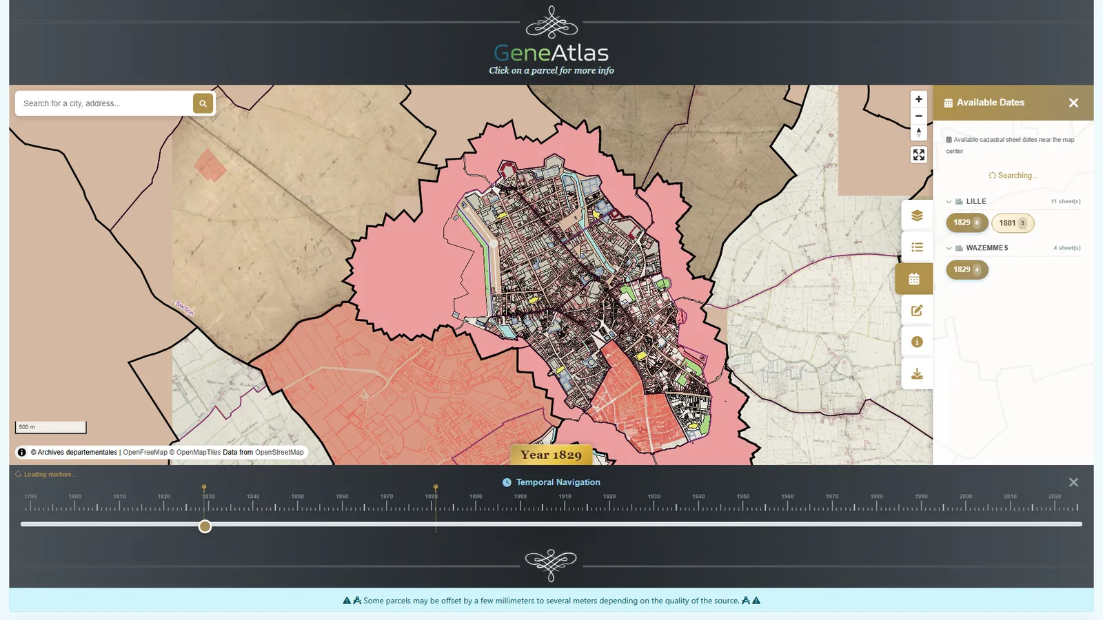 1829 Napoleonic cadastre