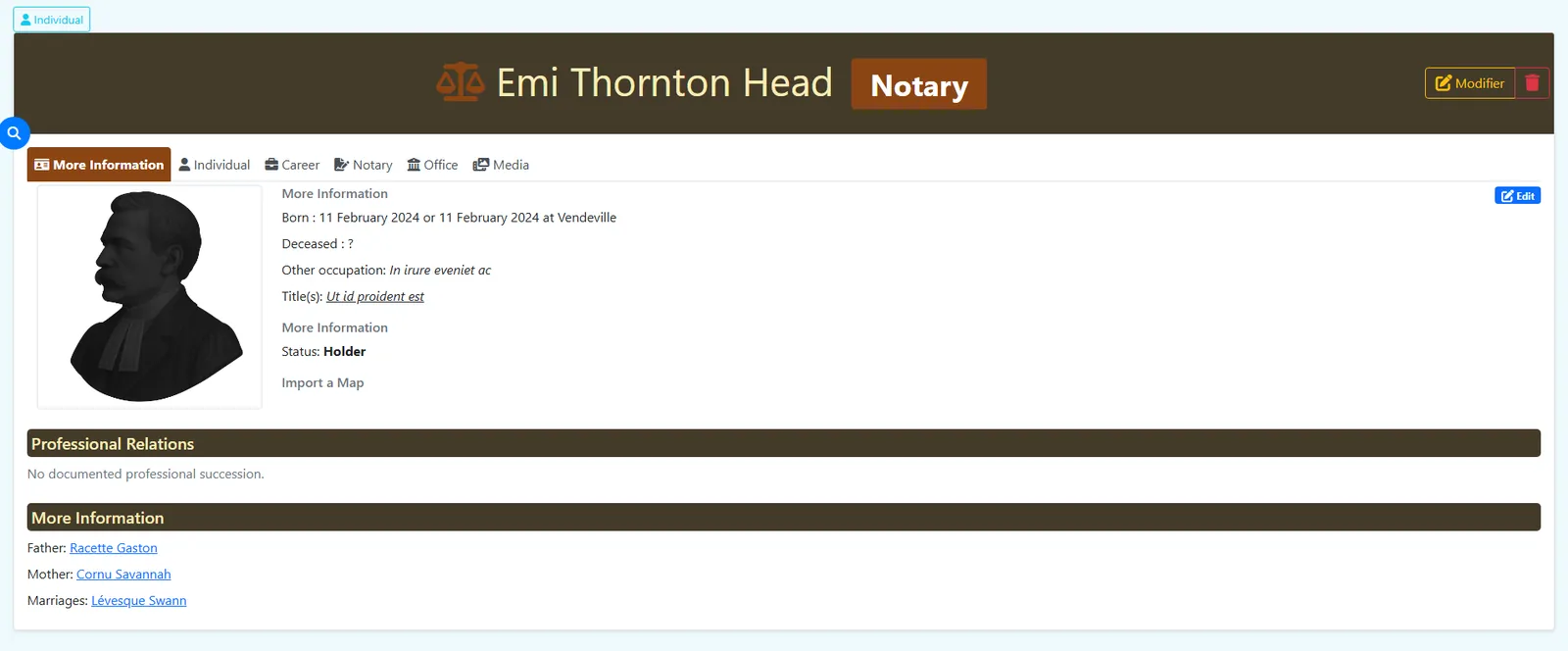 Notary record