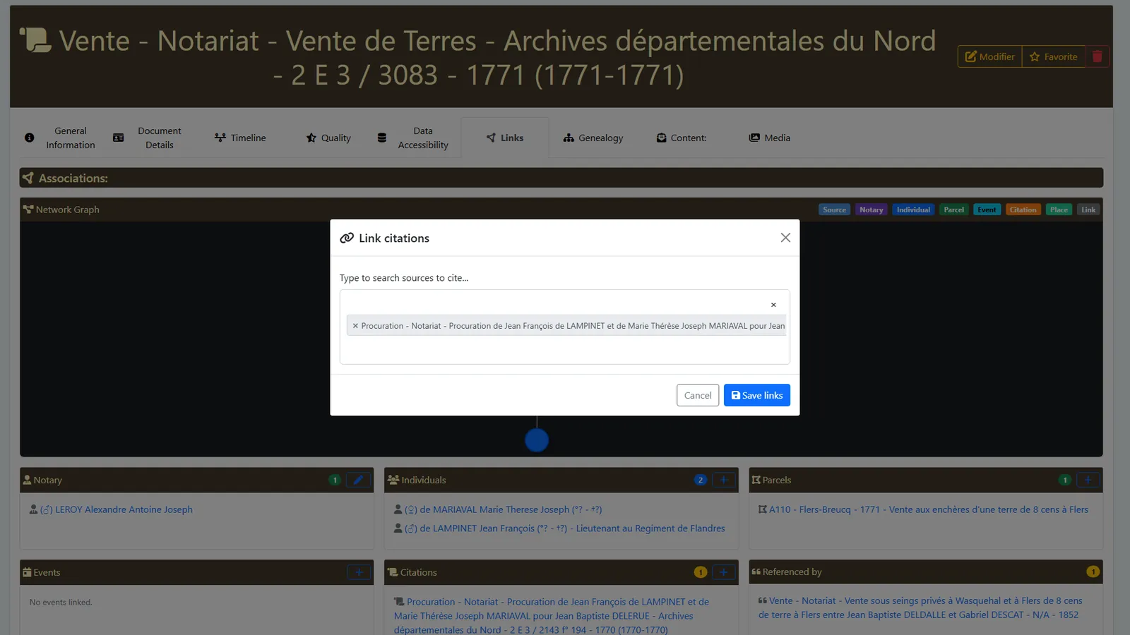 Link citations