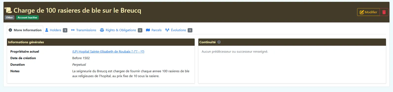 Fiche titre