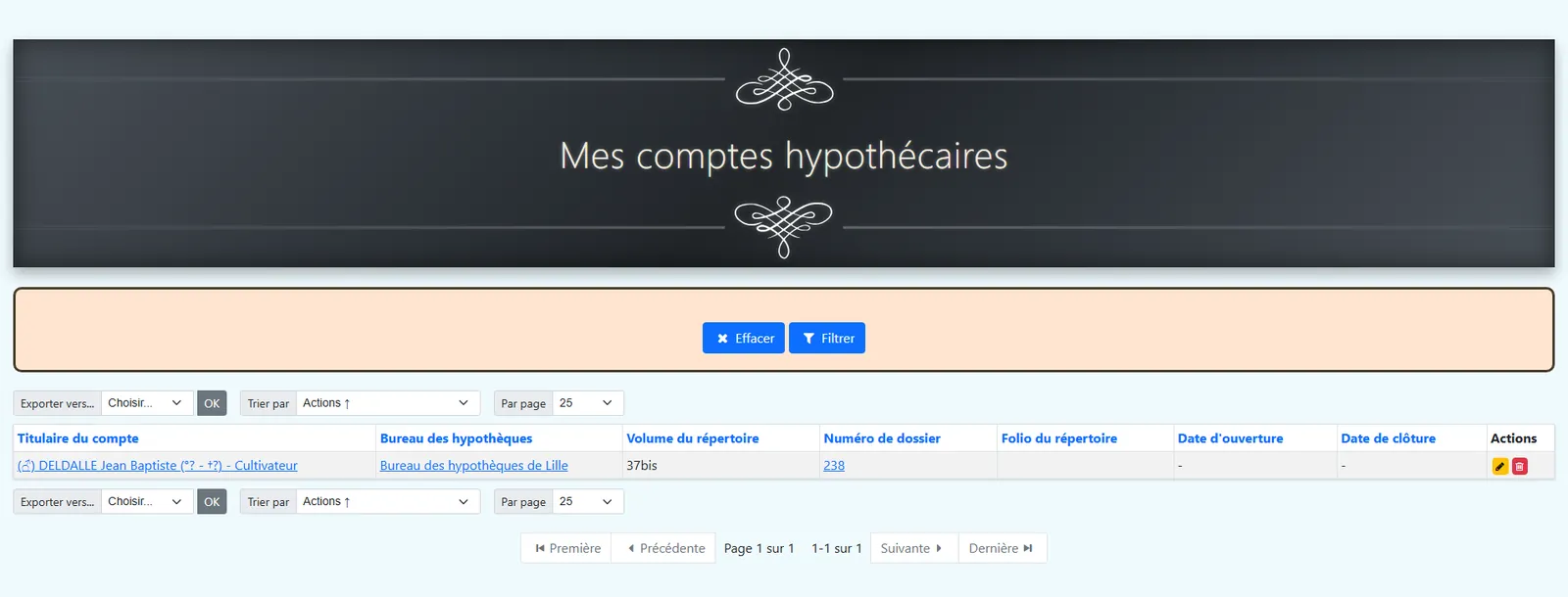 Comptes hypothécaires (4Q)