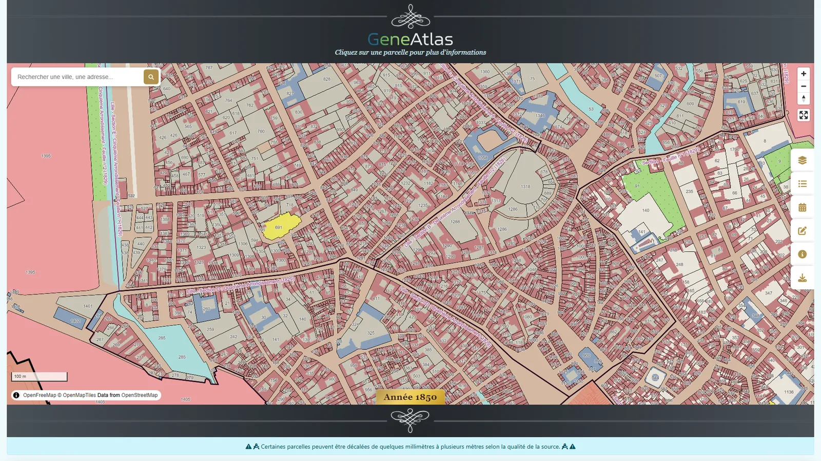 Carte GénéAtlas ouverte