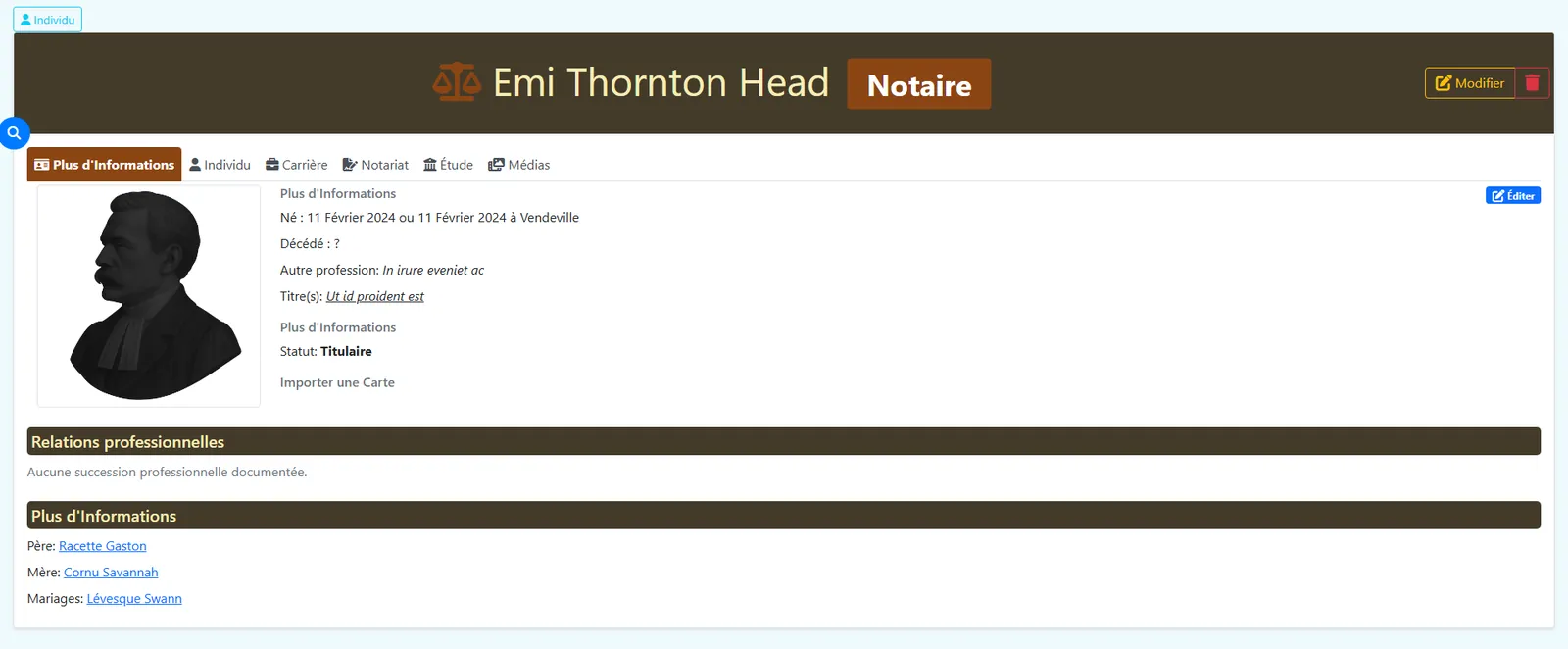 Fiche notaire