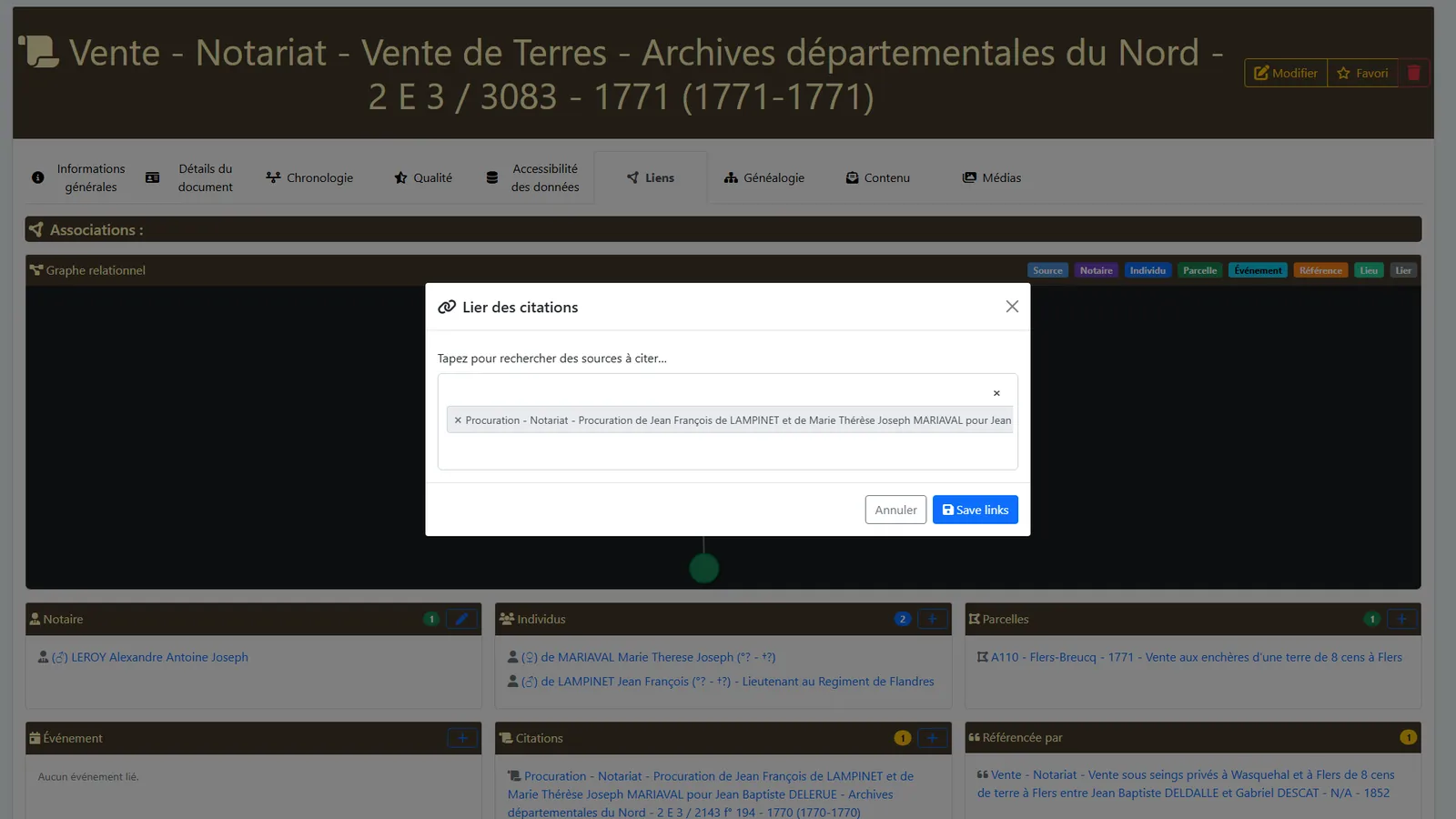 Lier des citations