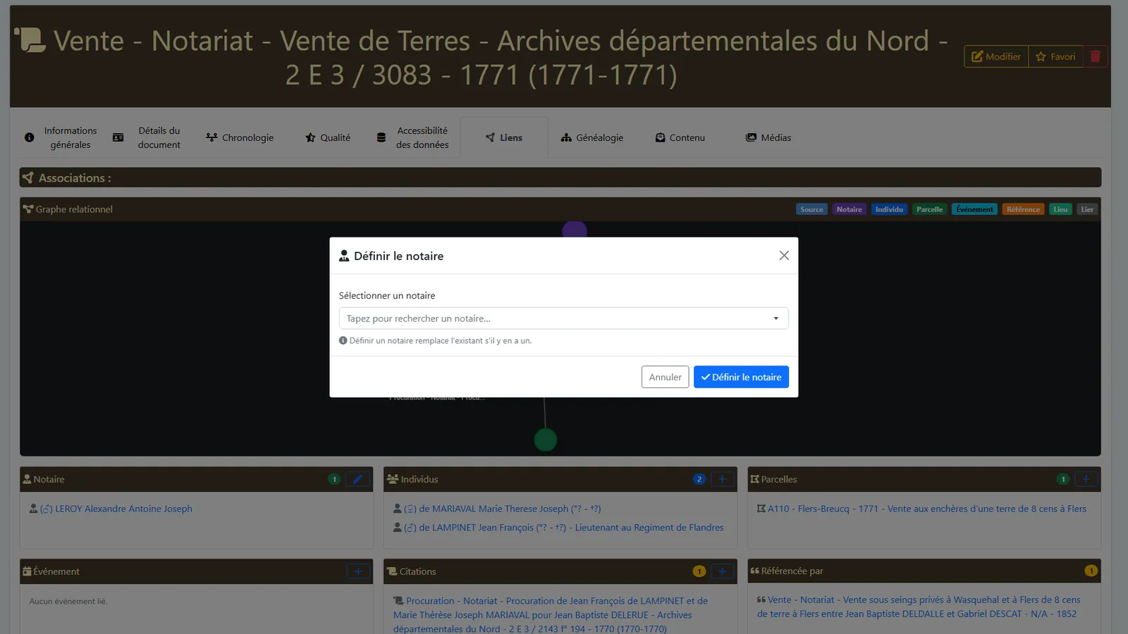 Lien notaire