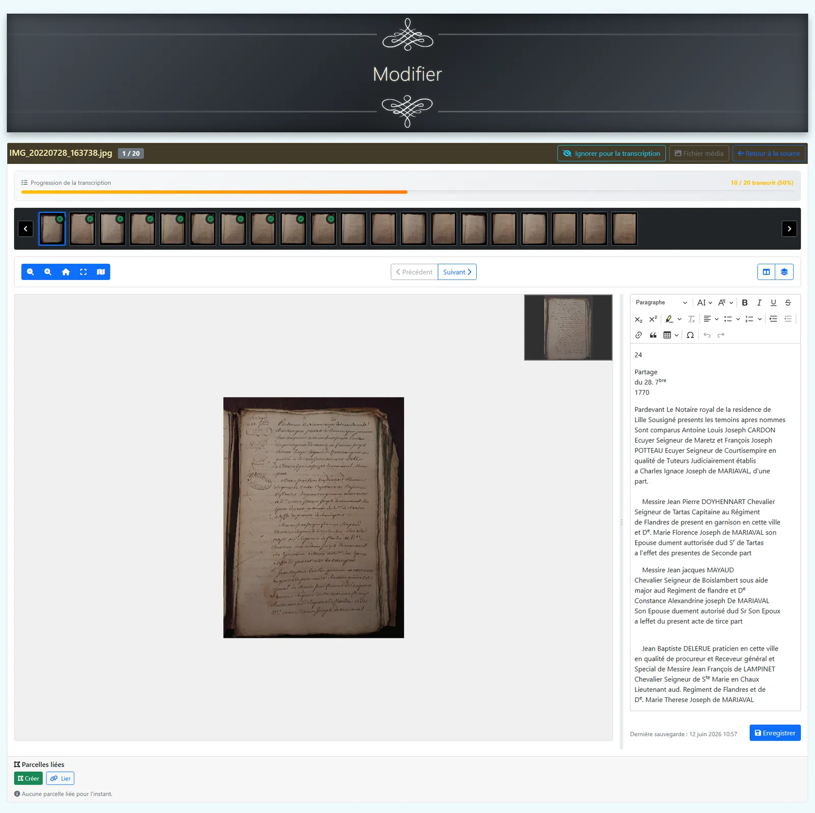 Transcription de la source
