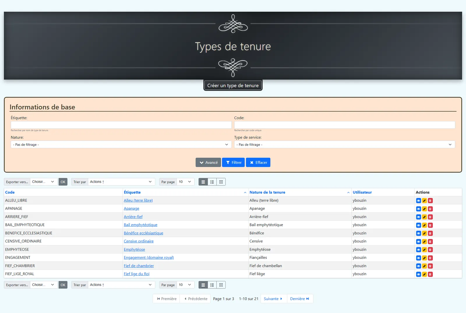 Type de source